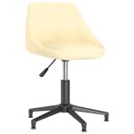Vidaxl chaises pivotantes de salle  manger 4 pcs crme velours