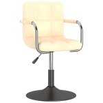 Vidaxl chaises pivotantes de salle à manger 4 pcs crème velours Vidaxl chaises pivotantes de salle à manger 4 pcs crème velours