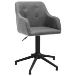 Vidaxl chaises pivotantes de salle  manger 4 pcs gris clair tissu