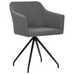 Vidaxl chaises pivotantes de salle  manger 4 pcs gris clair tissu