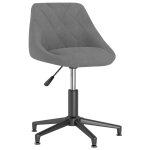 Vidaxl chaises pivotantes de salle  manger 4 pcs gris clair velours