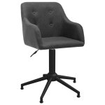 Vidaxl chaises pivotantes de salle  manger 4 pcs gris fonc tissu