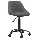 Vidaxl chaises pivotantes de salle à manger 4 pcs gris foncé velours Vidaxl chaises pivotantes de salle à manger 4 pcs gris foncé velours