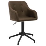 Vidaxl chaises pivotantes de salle  manger 4 pcs marron fonc tissu