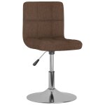 Vidaxl chaises pivotantes de salle � manger 4 pcs marron tissu