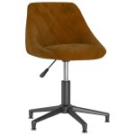 Vidaxl chaises pivotantes de salle  manger 4 pcs marron velours