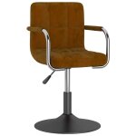 Vidaxl chaises pivotantes de salle à manger 4 pcs marron velours Vidaxl chaises pivotantes de salle à manger 4 pcs marron velours
