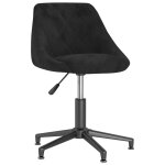 Vidaxl chaises pivotantes de salle  manger 4 pcs noir velours