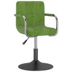 Vidaxl chaises pivotantes de salle à manger 4 pcs vert clair velours Vidaxl chaises pivotantes de salle à manger 4 pcs vert clair velours