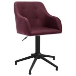 Vidaxl chaises pivotantes de salle � manger 4 pcs violet tissu