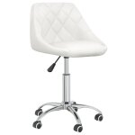 Vidaxl chaises pivotantes de salle à manger 6 pcs blanc similicuir Vidaxl chaises pivotantes de salle à manger 6 pcs blanc similicuir
