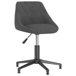 Vidaxl chaises pivotantes de salle  manger 6 pcs gris fonc velours