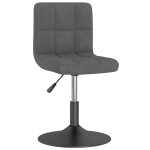 Vidaxl chaises pivotantes de salle à manger 6 pcs gris foncé velours Vidaxl chaises pivotantes de salle à manger 6 pcs gris foncé velours
