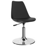 Vidaxl chaises pivotantes de salle à manger 6 pcs noir similicuir Vidaxl chaises pivotantes de salle à manger 6 pcs noir similicuir