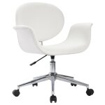 Vidaxl chaise pivotante de salle à manger blanc similicuir Vidaxl chaise pivotante de salle à manger blanc similicuir