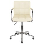 Vidaxl chaise pivotante de salle à manger crème tissu Vidaxl chaise pivotante de salle à manger crème tissu