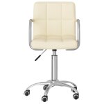 Vidaxl chaise pivotante de salle à manger crème tissu Vidaxl chaise pivotante de salle à manger crème tissu