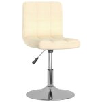 Vidaxl chaise pivotante de salle à manger crème tissu Vidaxl chaise pivotante de salle à manger crème tissu