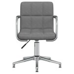 Vidaxl chaise pivotante de salle à manger gris clair tissu Vidaxl chaise pivotante de salle à manger gris clair tissu