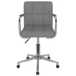 Vidaxl chaise pivotante de salle à manger gris clair tissu Vidaxl chaise pivotante de salle à manger gris clair tissu