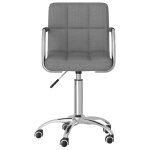 Vidaxl chaise pivotante de salle  manger gris clair tissu
