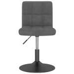 Vidaxl chaise pivotante de salle � manger gris fonc� velours