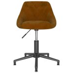 Vidaxl chaise pivotante de salle  manger marron velours
