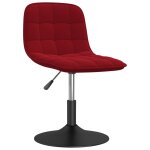 Vidaxl chaise pivotante de salle  manger rouge bordeaux velours