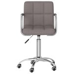 Vidaxl chaise pivotante de salle à manger taupe tissu Vidaxl chaise pivotante de salle à manger taupe tissu