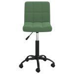 Vidaxl chaise pivotante de salle � manger vert fonc� velours