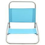 Vidaxl chaises de plage pliables 2 pcs turquoise tissu