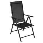 Vidaxl chaises pliables de jardin 2 pcs aluminium et textilne noir