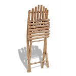 Vidaxl chaises pliables de jardin 2 pcs bambou