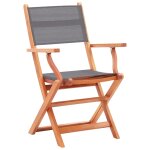 Vidaxl chaises pliables de jardin 6 pcs gris eucalyptus et textilène Vidaxl chaises pliables de jardin 6 pcs gris eucalyptus et textilène