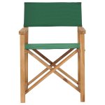 Vidaxl chaise pliable de metteur en scne bois de teck solide vert