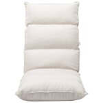 Vidaxl chaise pliable de sol crème tissu Vidaxl chaise pliable de sol crème tissu