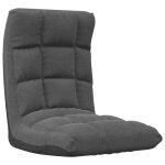 Vidaxl chaise pliable de sol gris fonc� tissu