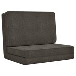 Vidaxl chaise pliable de sol gris fonc� tissu
