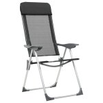 Vidaxl chaise pliante de camping 2 pcs noir aluminium Vidaxl chaise pliante de camping 2 pcs noir aluminium