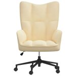 Vidaxl chaise de relaxation blanc crme velours