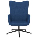 Vidaxl chaise de relaxation bleu tissu Vidaxl chaise de relaxation bleu tissu
