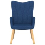 Vidaxl chaise de relaxation bleu tissu