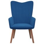 Vidaxl chaise de relaxation bleu velours Vidaxl chaise de relaxation bleu velours