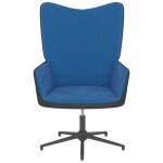 Vidaxl chaise de relaxation bleu velours et pvc Vidaxl chaise de relaxation bleu velours et pvc