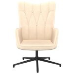 Vidaxl chaise de relaxation crme tissu
