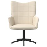 Vidaxl chaise de relaxation cr�me tissu