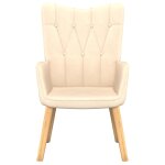 Vidaxl chaise de relaxation cr�me tissu