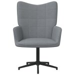 Vidaxl chaise de relaxation gris clair tissu Vidaxl chaise de relaxation gris clair tissu