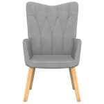 Vidaxl chaise de relaxation gris clair tissu
