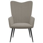 Vidaxl chaise de relaxation gris clair velours Vidaxl chaise de relaxation gris clair velours